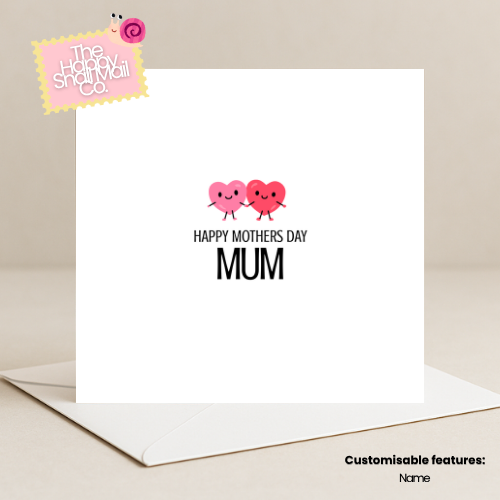 Hearts Happy Mothers Day (Customisable)