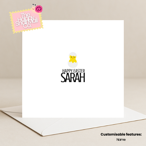 Chick Happy Easter (Customisable)