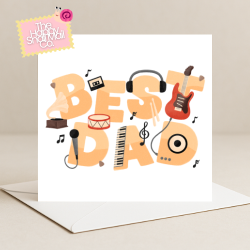 Best Dad Music Card (Father's Day Card)