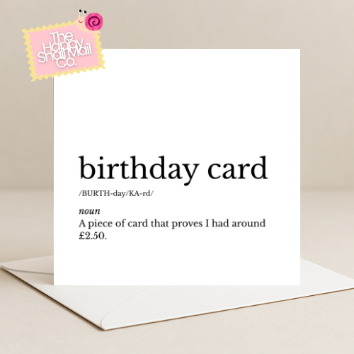 Dictionary Birthday Card