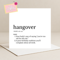Dictionary Hangover Card