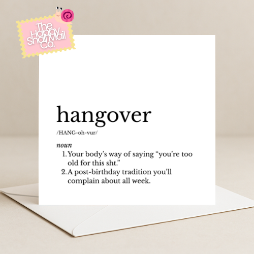 Dictionary Hangover Card