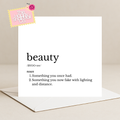 Dictionary Beauty Card