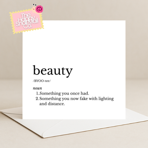 Dictionary Beauty Card