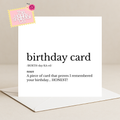 Dictionary Birthday Card 2