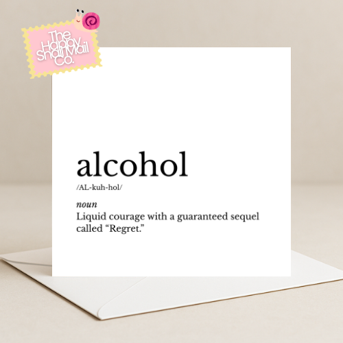 Dictionary Alcohol Card