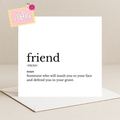Dictionary Friend Card