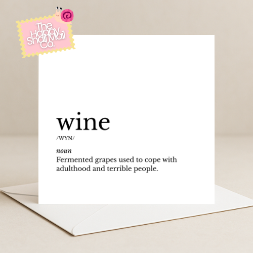 Dictionary Wine Card