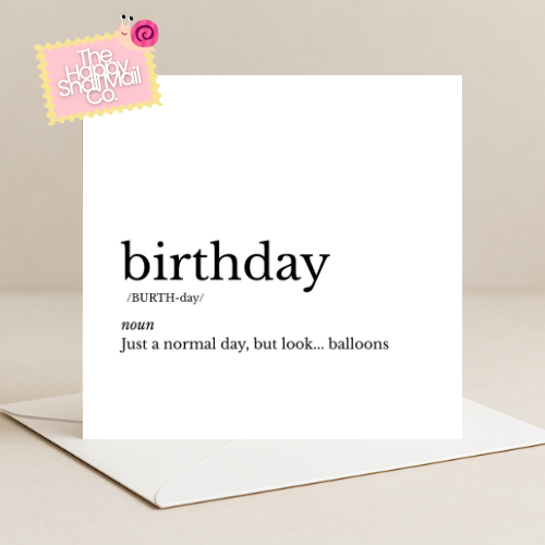 Dictionary Birthday Card 4