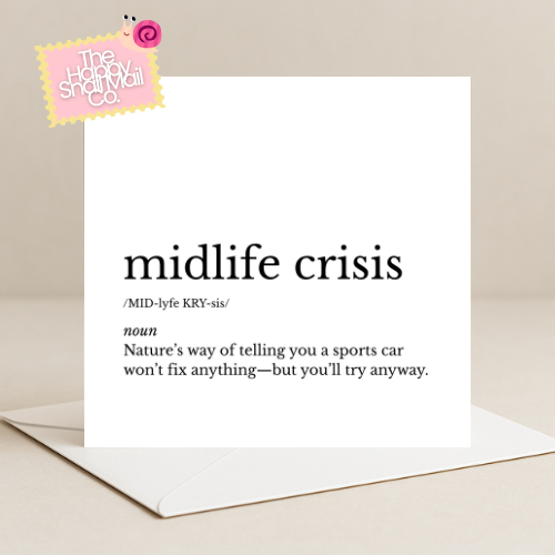 Dictionary Midlife Crisis Card