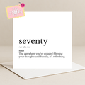 Dictionary Seventy Card