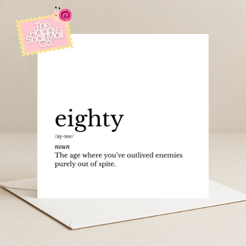 Dictionary Eighty Card