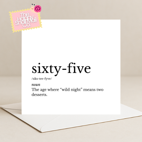 Dictionary Sixty-Five Card