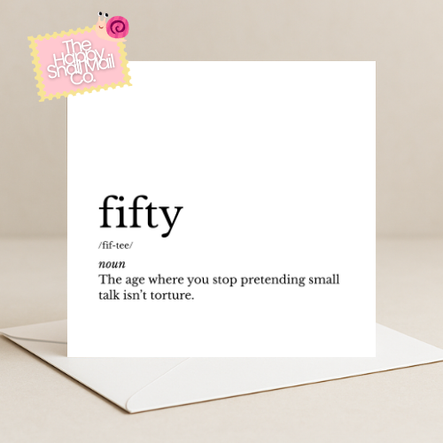 Dictionary Fifty Card