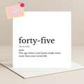 Dictionary Forty-Five Card