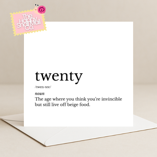 Dictionary Twenty Card