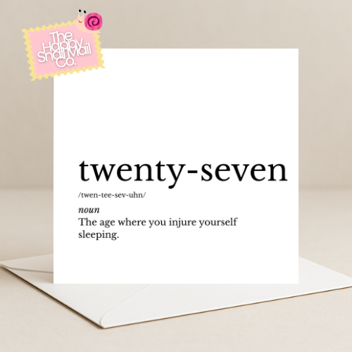 Dictionary Twenty-Seven Card