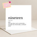 Dictionary Nineteen Card
