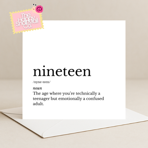 Dictionary Nineteen Card