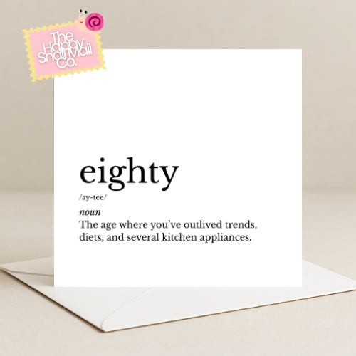 Dictionary Eighty Card
