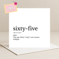 Dictionary Sixty-Five Card