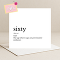Dictionary Sixty Card