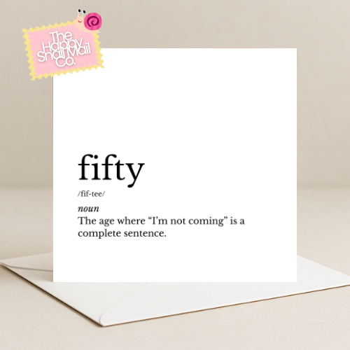 Dictionary Fifty Card
