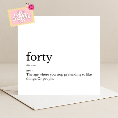 Dictionary Forty Card