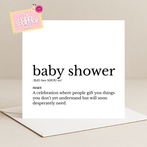 Dictionary Baby Shower Card