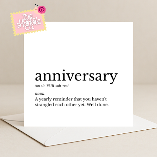 Dictionary Anniversary Card