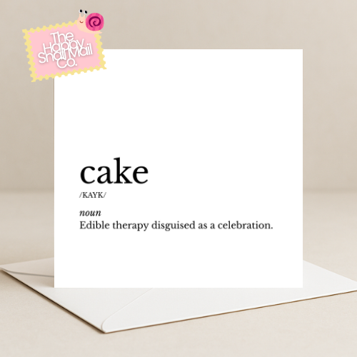 Dictionary Cake Card