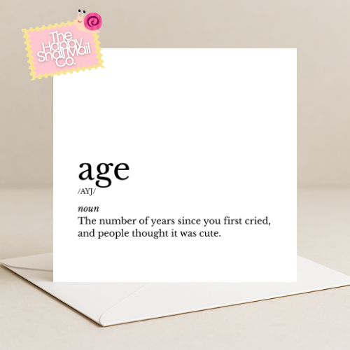 Dictionary Age Card
