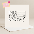 Did You Know Card