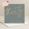 Thirty Birthday Card