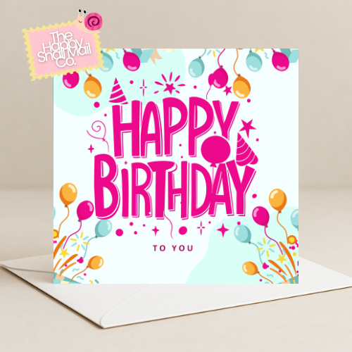 Balloons Birthday Card