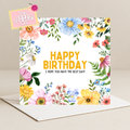 Big Flowers Birthday Card