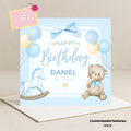 Baby Blue Birthday Card (Customisable)