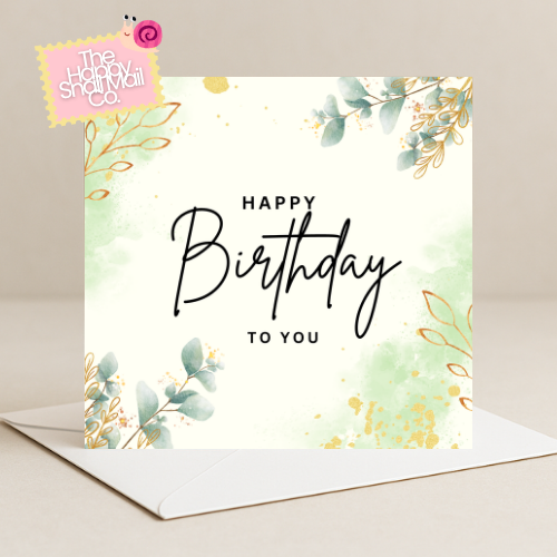 Green Birthday Card