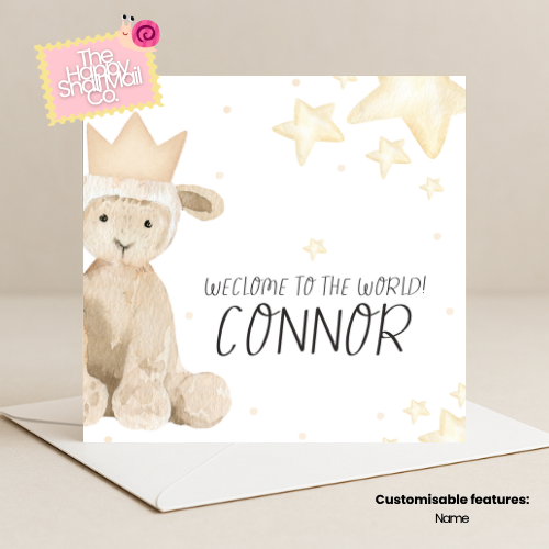Teddy Welcome To The World (Customisable)