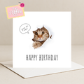 Cat Breakthrough Birthday Card