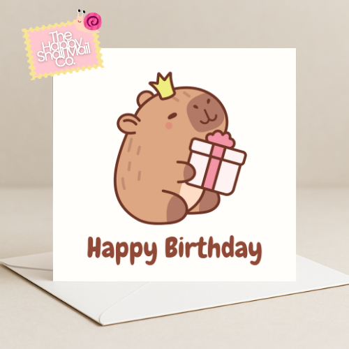 Capybara Birthday Card