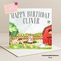 Farm Yard Birthday Party Card (Customisable)
