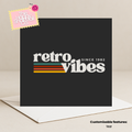 Retro Vibes Birthday Card (Customisable)