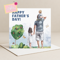 Father, Son and Daughter in the trees (Father's Day Card)