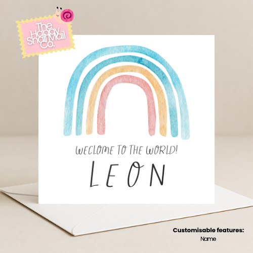 Rainbow Welcome To The World (Customisable)
