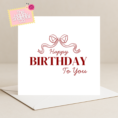 Bow Birthday Card