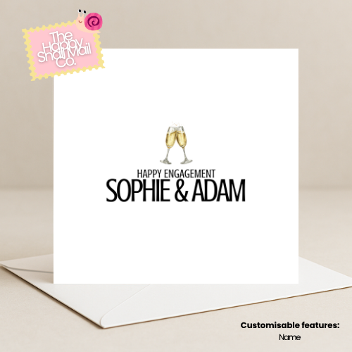 Champagne Happy Engagement (Customisable)