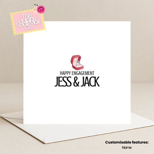 Ring Box Happy Engagement (Customisable)