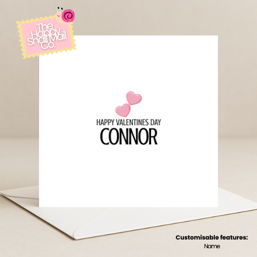Heart Valentine Day Card (Customisable)