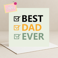 Best Dad Ever Card (Father's Day Card)